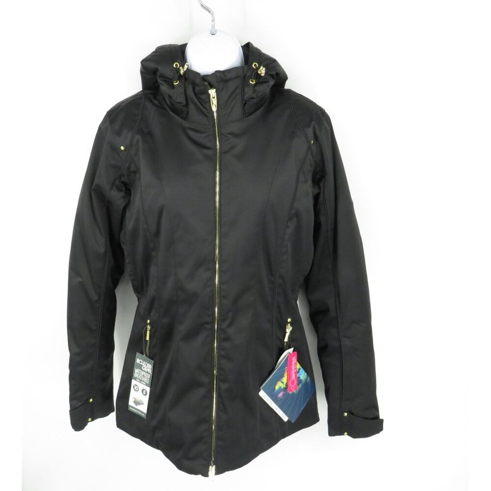 Boulder Gear Womens Eternity Jacket XS Black Waterproof Adjustable Hood NWT $230